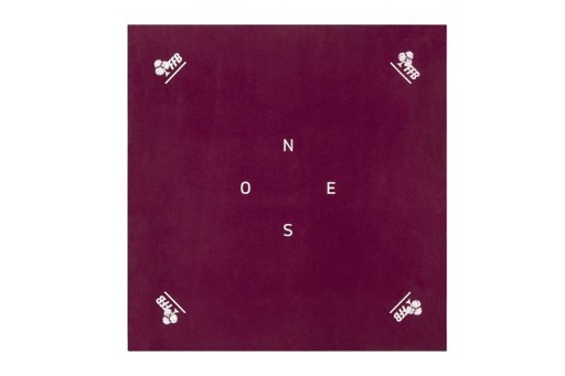 [KIT-FFB003] 5 TAPIS DE BRIDGE 78 x 78 SUEDINE ROUGE